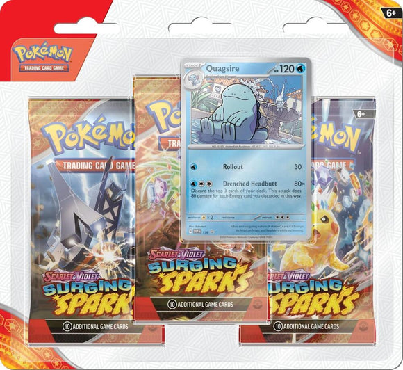 Pokémon Surging Sparks 3 Pack Blisters [Quagsire] - SV08