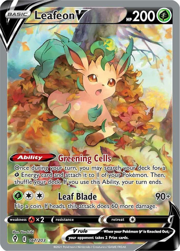 Pokemon Leafeon V (Alternate Full Art) - SWSH07 NM