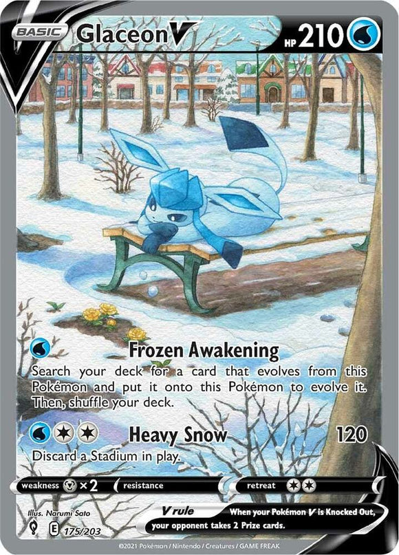 Pokemon Glaceon V (Alternate Full Art) - SWSH07 NM